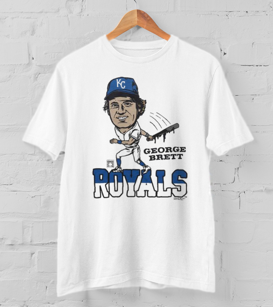 Royals George Brett KC Vintage Caricature T-Shirt