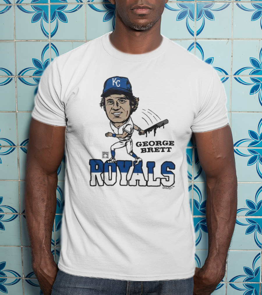 Royals George Brett KC Vintage Caricature T-Shirt