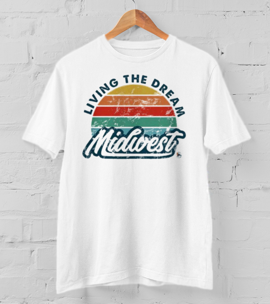 Living The Dream Midwest Retro Sunburst T-Shirt