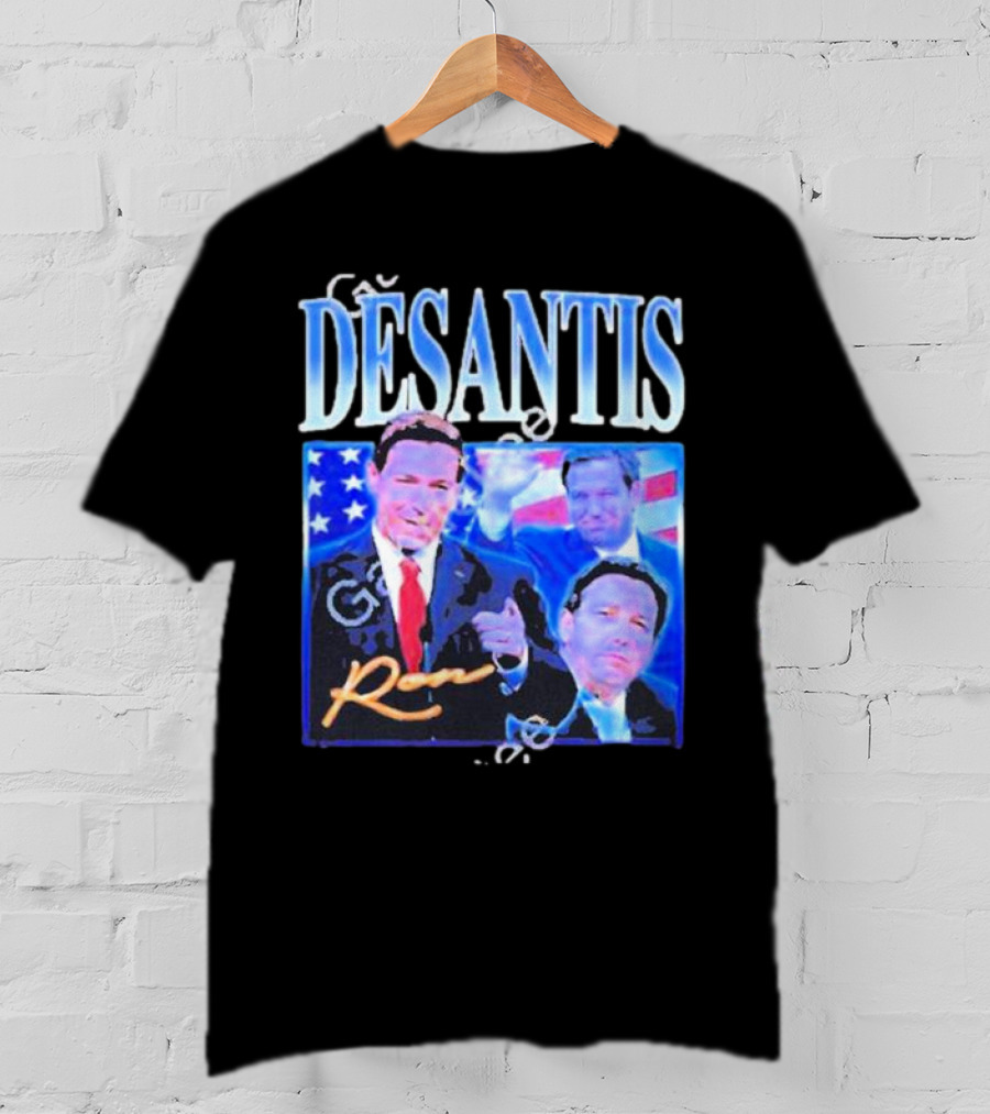 DÉSANTIS Ron American Flag Suit T-Shirt