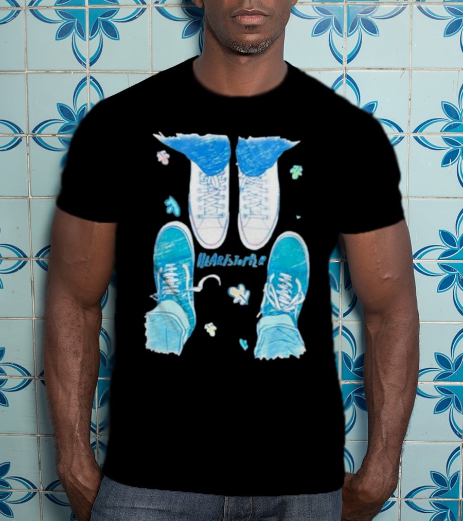Heartstopper Nick And Charlie Shoes Pastel Sketch T-Shirt