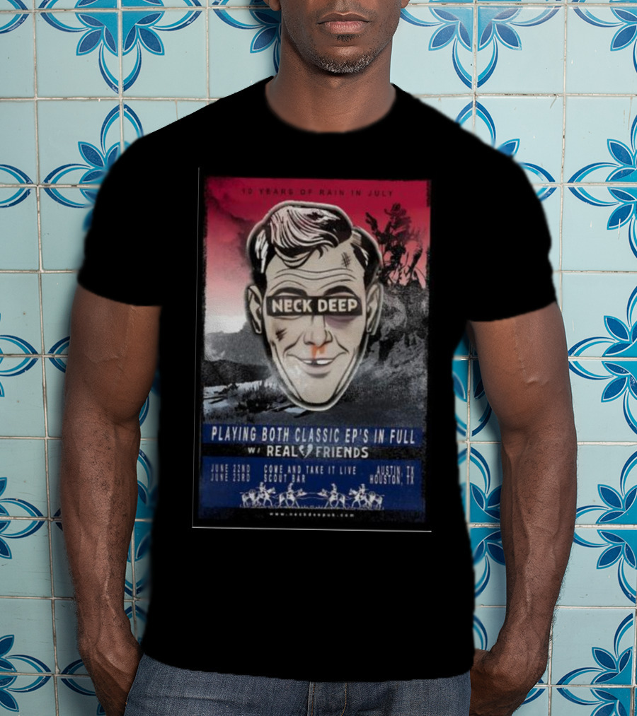 Neck Deep Austin June 22 Playing Both Classic EPs In Full With Real Friends Tour T-Shirt