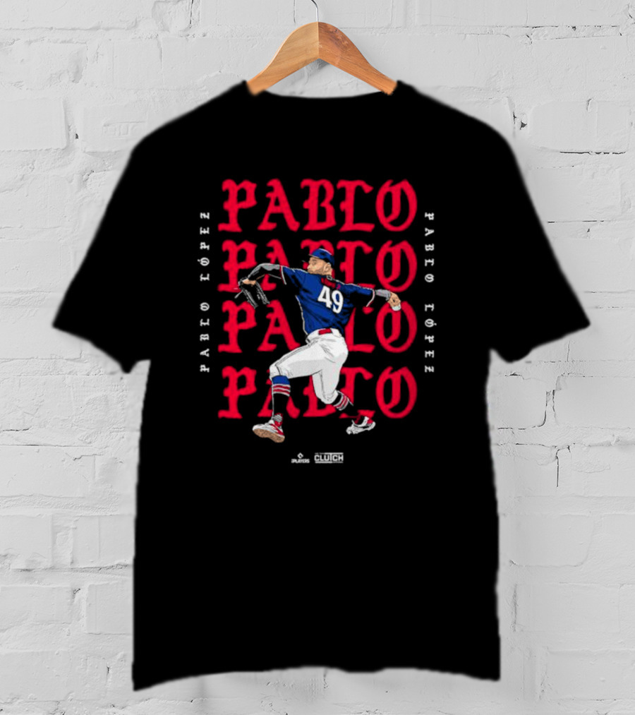 Pablo López Pitching MLBPA 49 Clutch Players T-Shirt