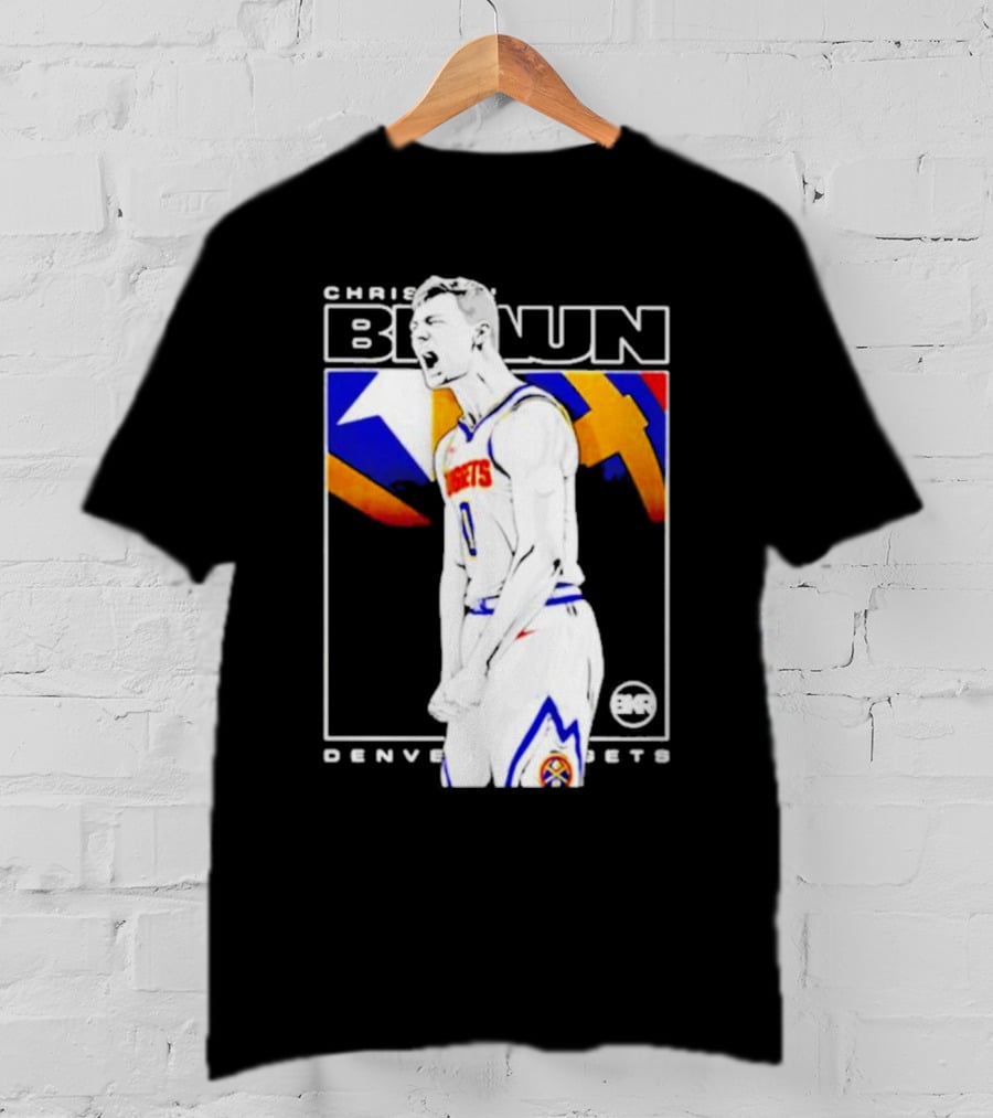 Christian Braun Denver Nuggets Basketball Player With Logo And Dynamic T-Shirt