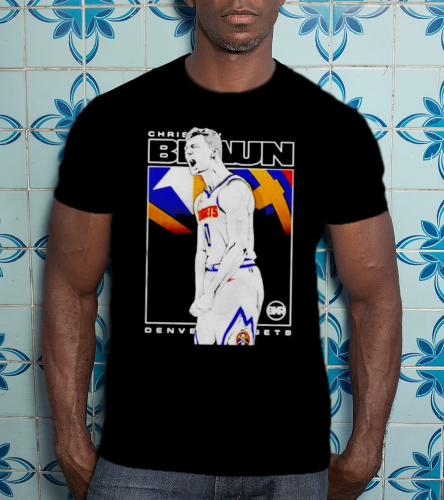 Christian Braun Denver Nuggets Basketball Player With Logo And Dynamic T-Shirt