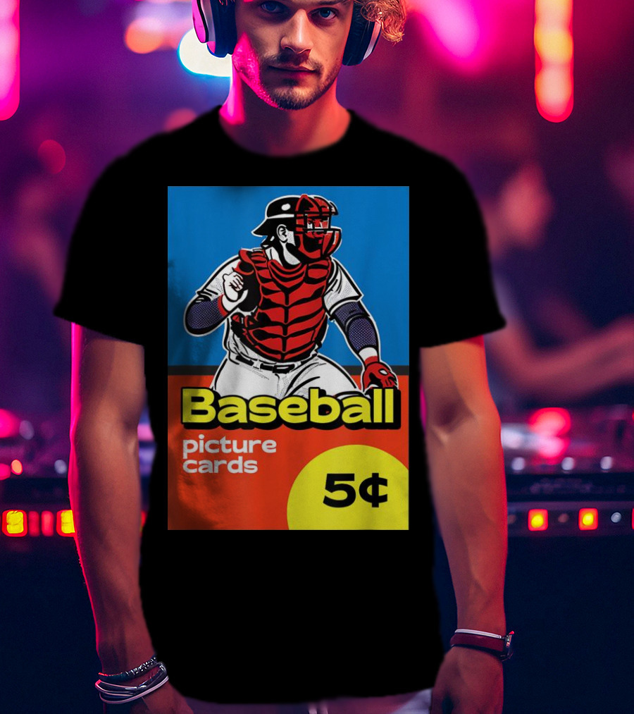 Baseball Picture Cards 5¢ Catcher T-Shirt