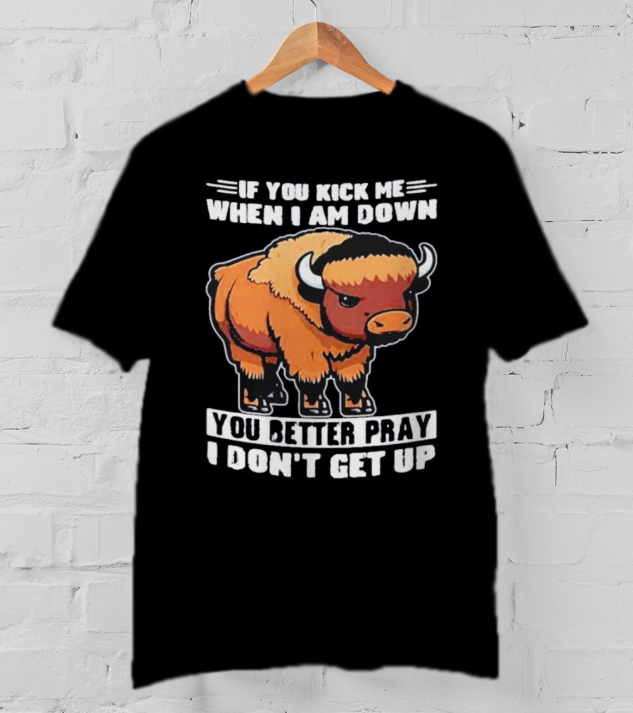 Buffalo If You Kick Me When I Am Down You Better Pray I Don’t Get Up T-Shirt