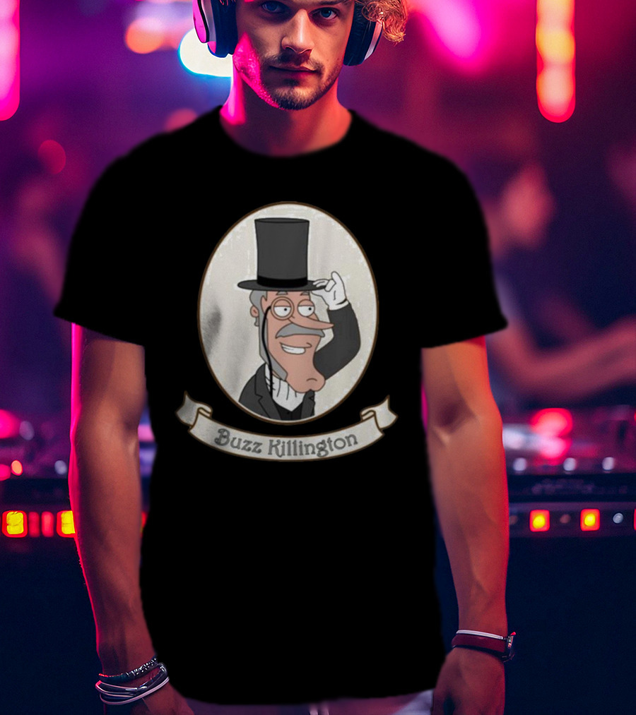 Buzz Killington Family Guy Character In Formal Attire With Top Hat T-Shirt
