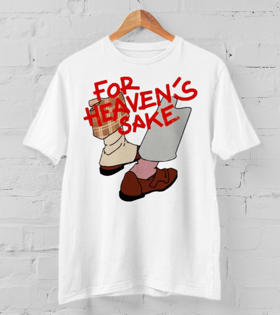 For Heaven's Sake Good Omens Walking Shoes T-Shirt