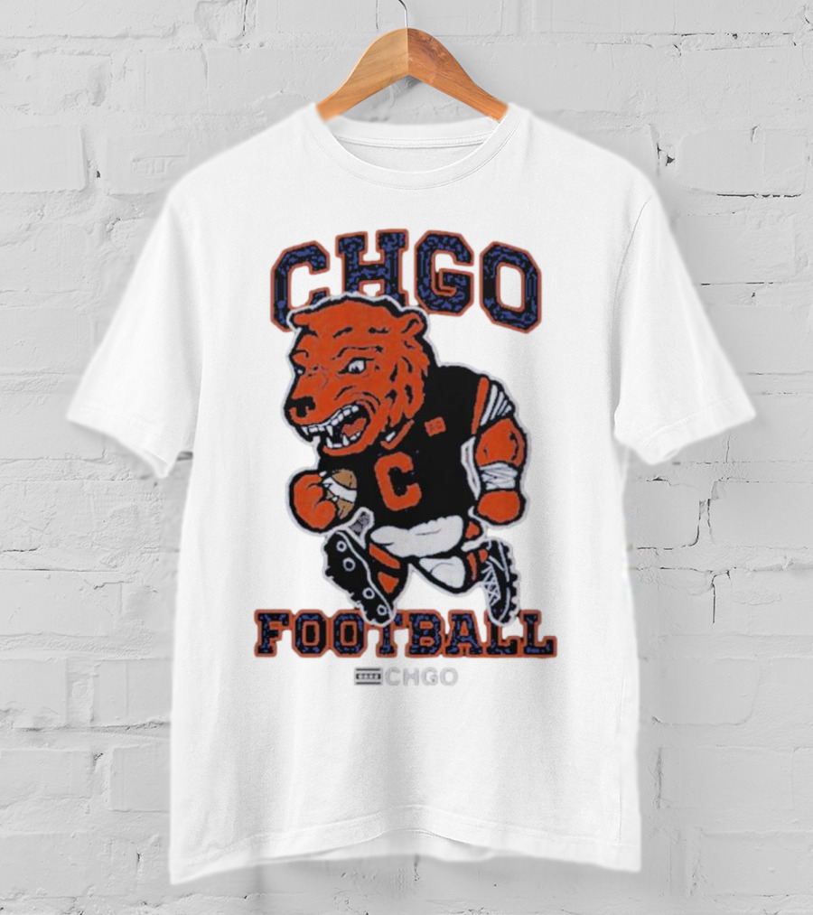 CHGO Football Bear Mascot Chicago Football T-Shirt