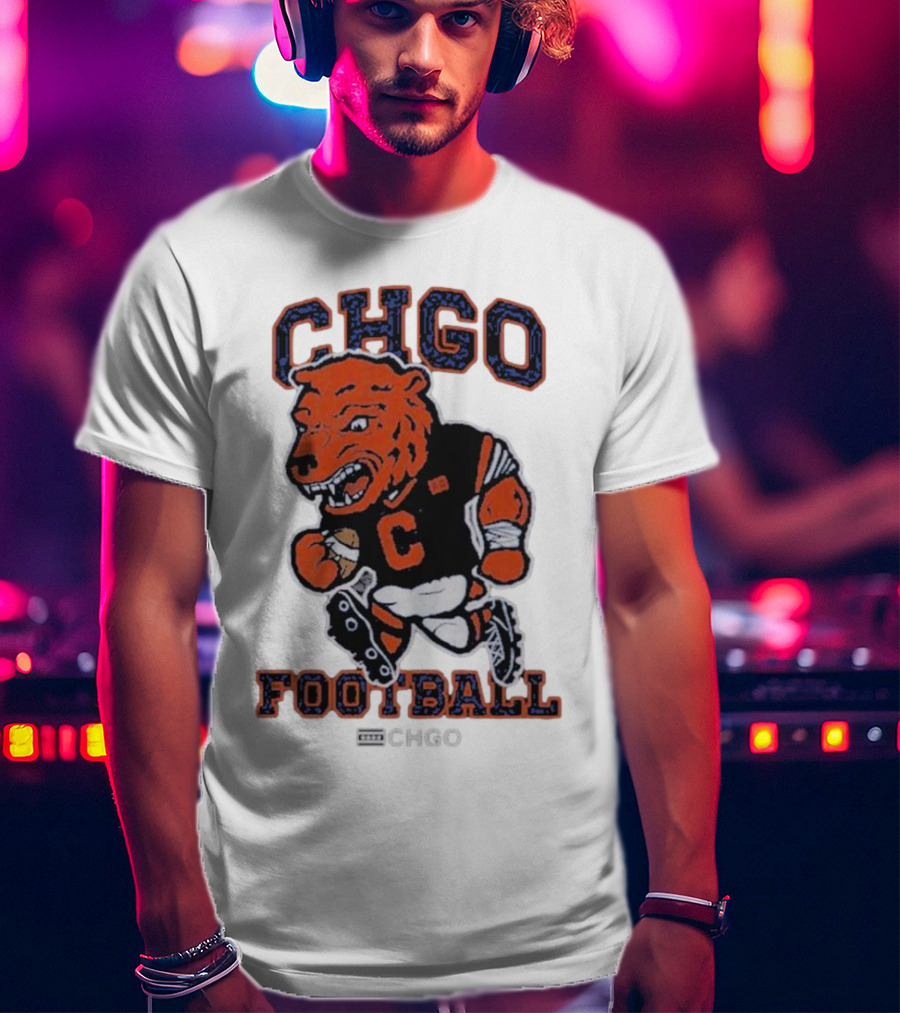 CHGO Football Bear Mascot Chicago Football T-Shirt