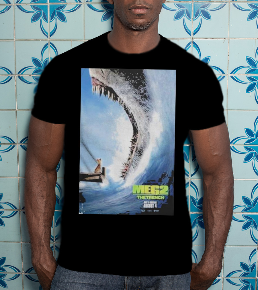 MEG 2 The Trench Shark Image Theater Release August 4 T-Shirt