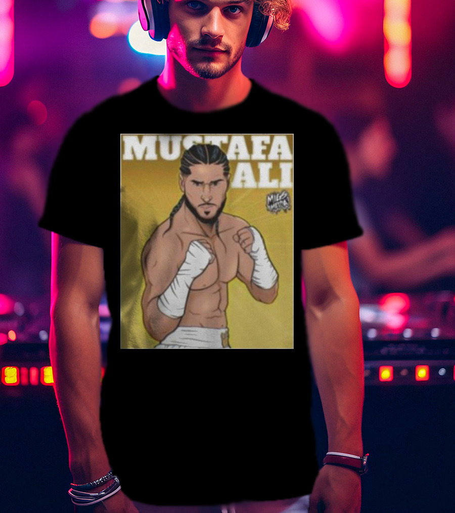Mustafa Ali Boxer Migs Media T-Shirt