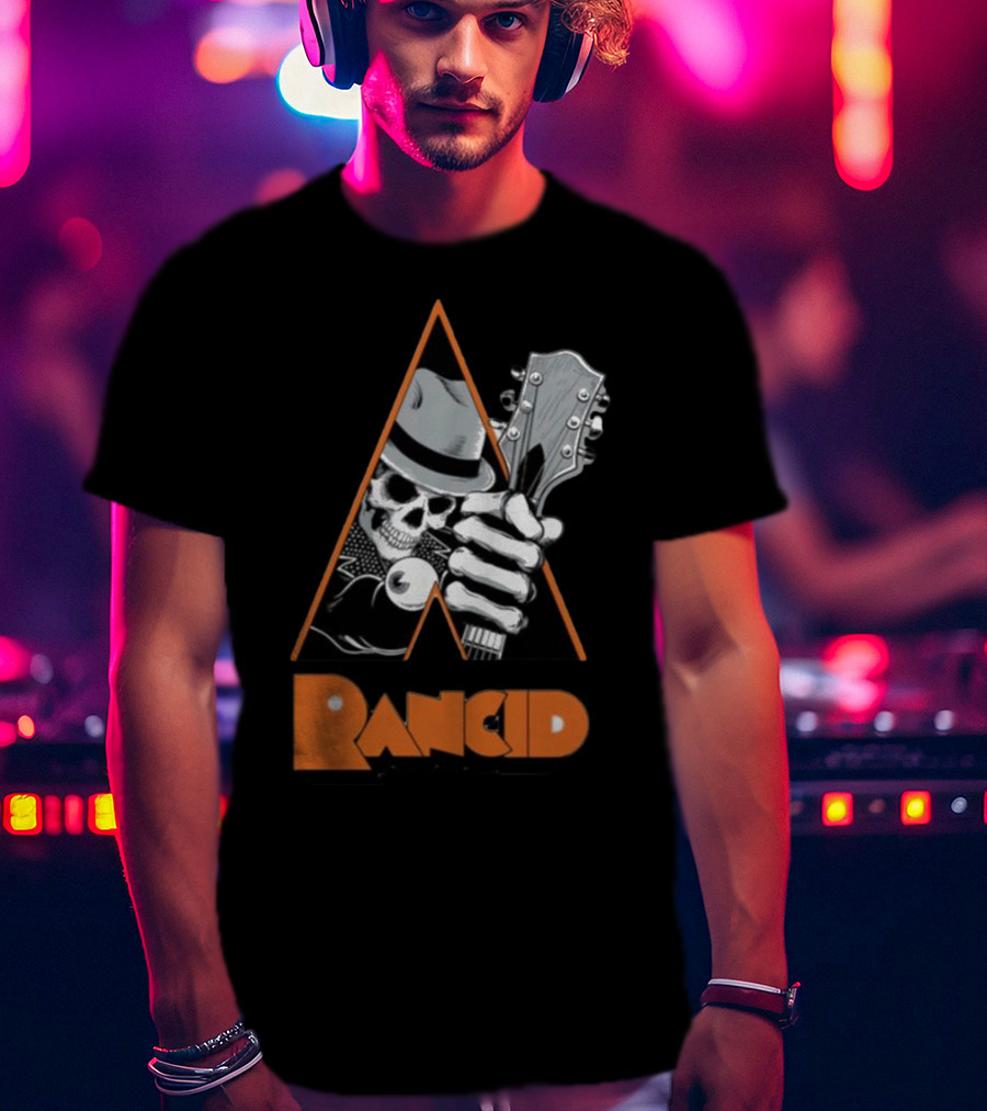 Pvnx Rancid Skull Guitar Fedora T-Shirt
