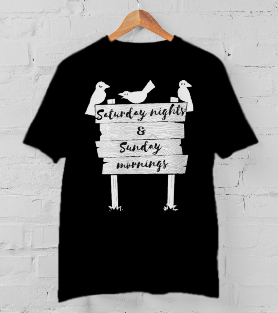 Saturday Nights And Sunday Mornings Counting Crows Band Birds Sign T-Shirt
