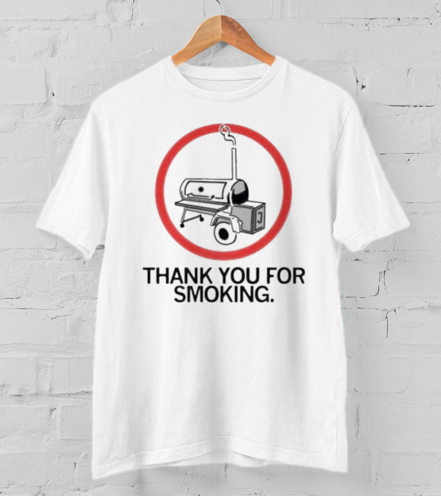 THANK YOU FOR SMOKING BBQ Grill Smoker Circle T-Shirt