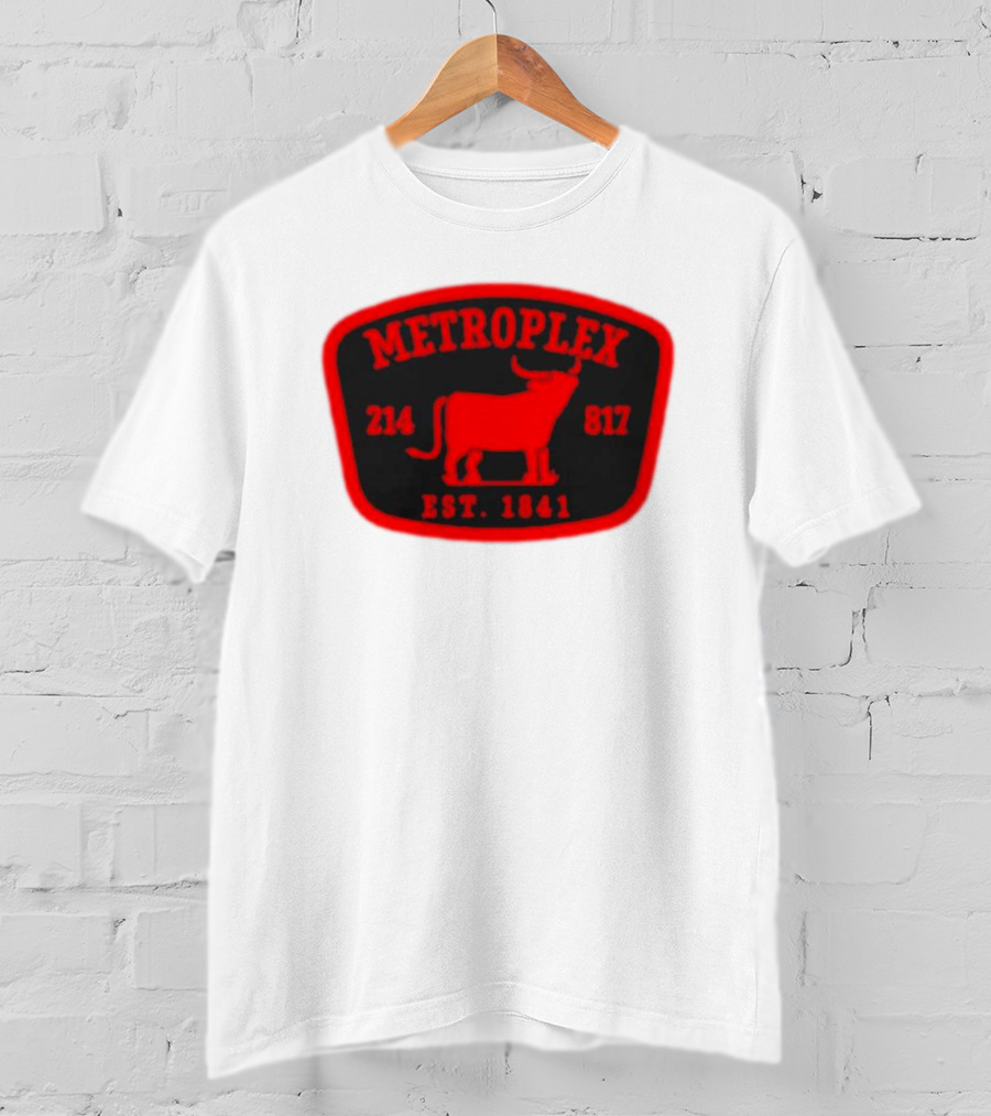 Metroplex 214 817 Est 1841 Longhorn Patch T-Shirt