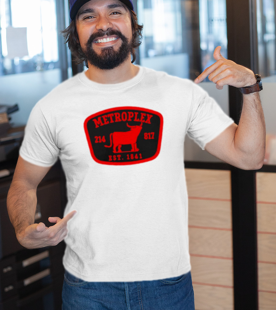 Metroplex 214 817 Est 1841 Longhorn Patch T-Shirt