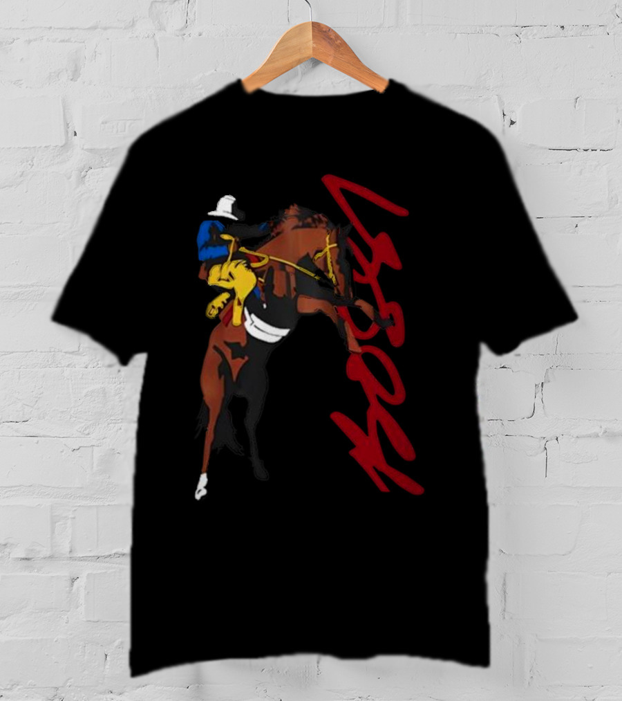 Bossi Cowboy Colorful Rodeo Horse Scene T-Shirt