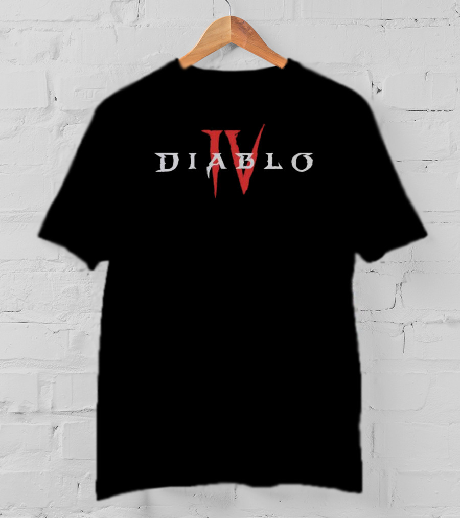 Diablo IV Red Core Symbol Text Highlight T-Shirt