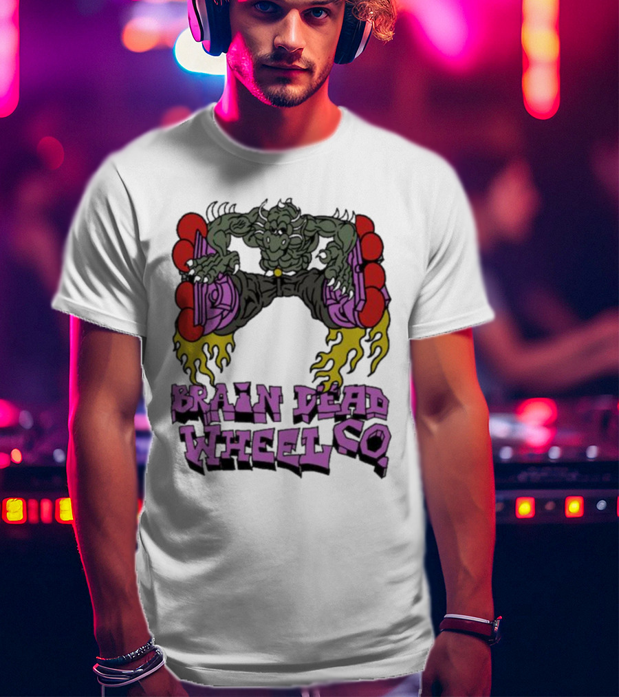 Brain Dead Wheel Co Dragon Skater T-Shirt