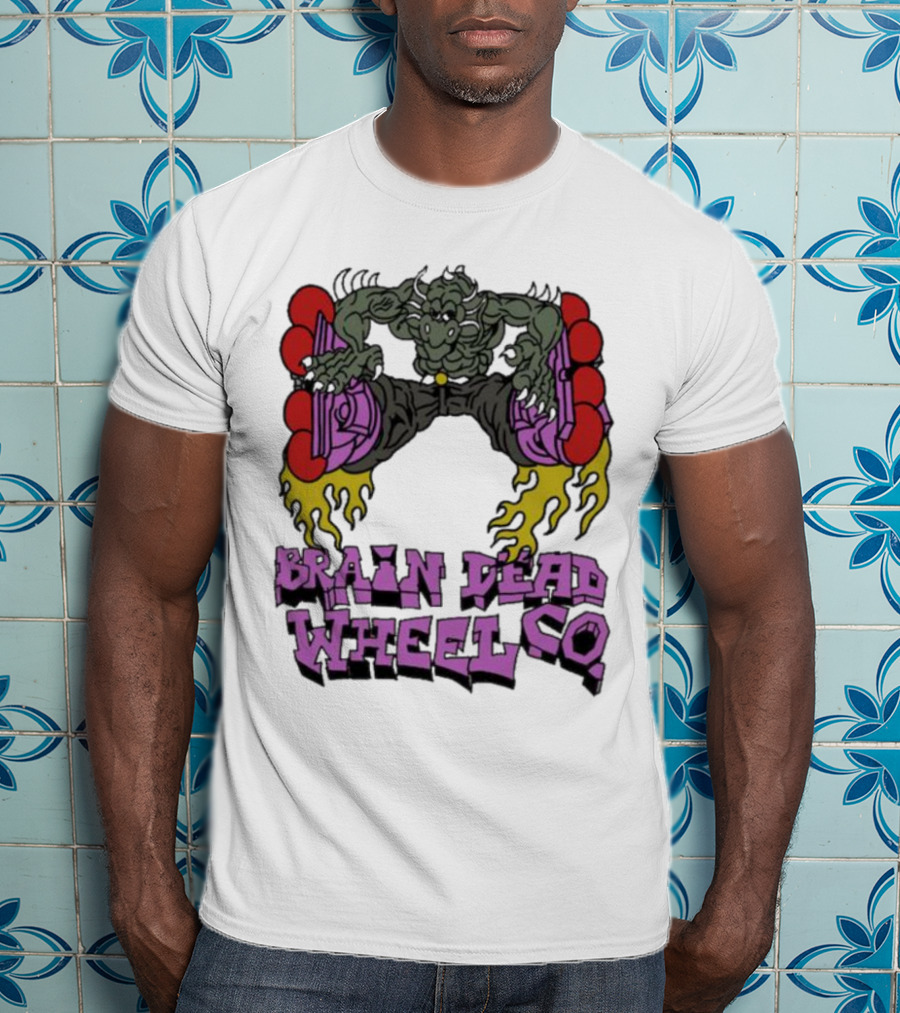 Brain Dead Wheel Co Dragon Skater T-Shirt
