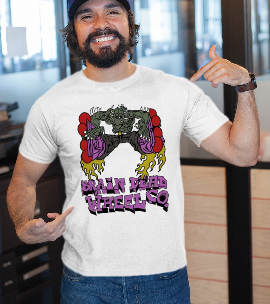 Brain Dead Wheel Co Dragon Skater T-Shirt