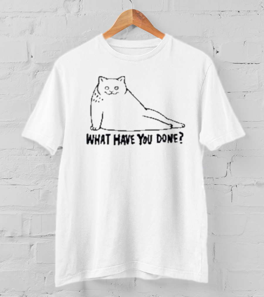 Cat What Have You Done Sketch T-Shirt