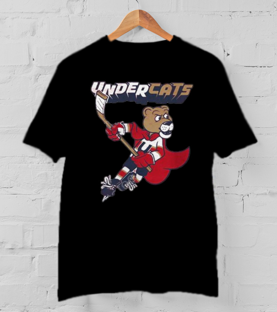 Undercats Bear Hockey Player With Cape T-Shirt