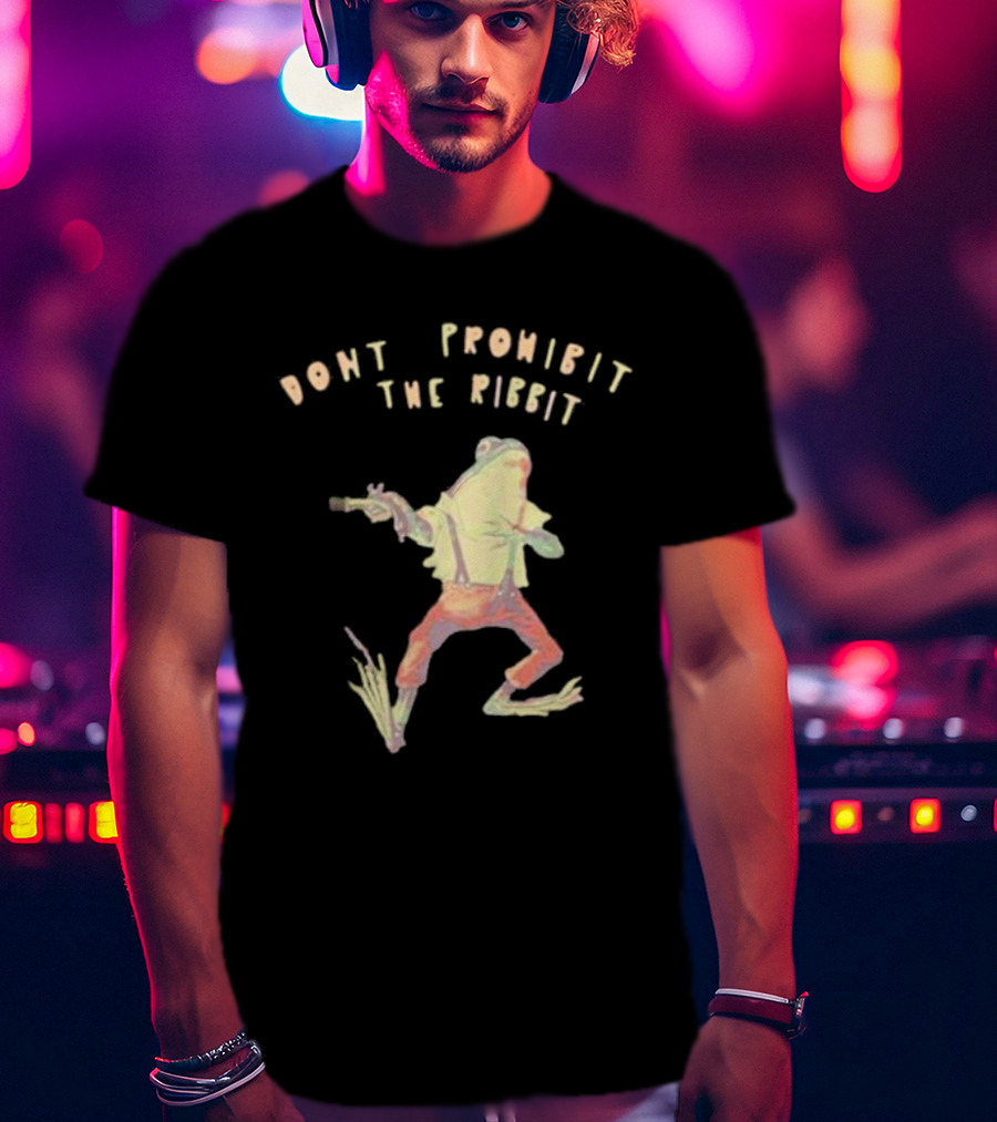 Don’t Prohibit The Ribbit Frog With Gun T-Shirt