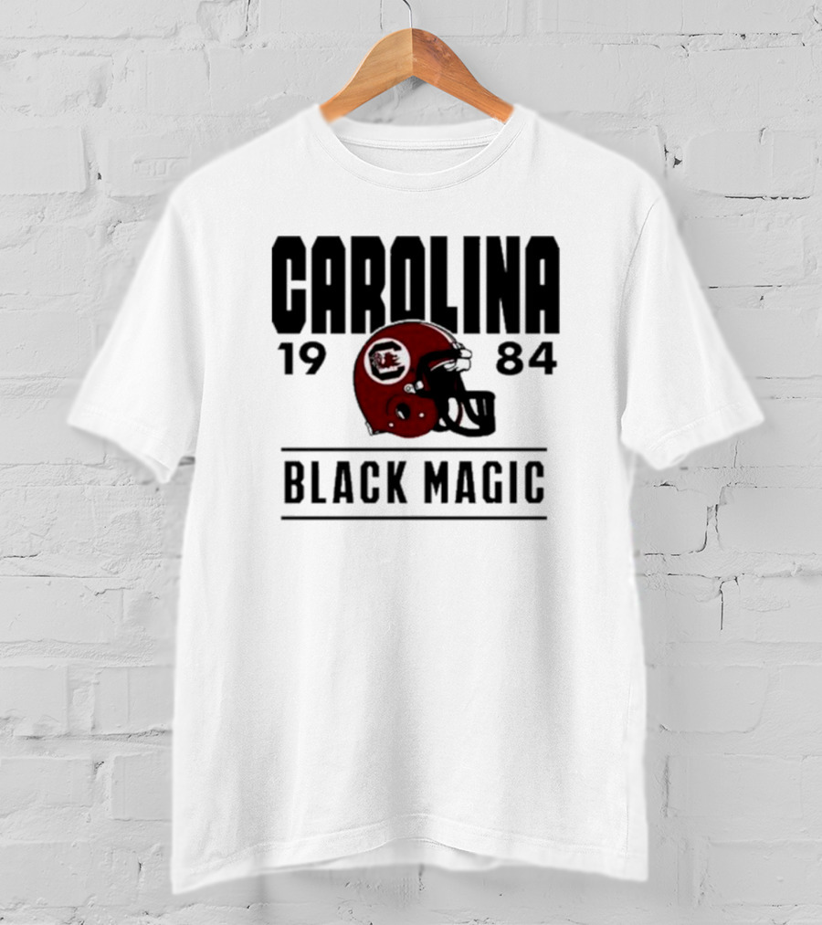 Carolina 1984 Black Magic Football Helmet T-Shirt