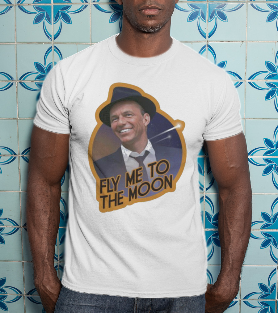 Frank Sinatra Fly Me To The Moon Vintage Iconic Singer T-Shirt