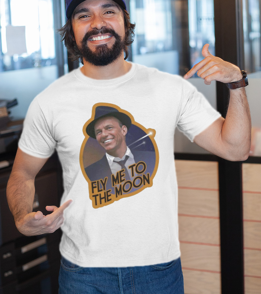 Frank Sinatra Fly Me To The Moon Vintage Iconic Singer T-Shirt