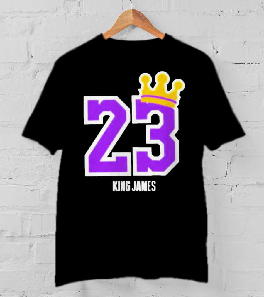 King Lebron James 23 Purple Crown La Lakers T-Shirt