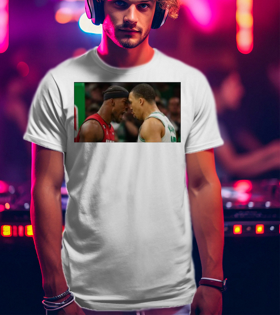 Jimmy Butler Grant Williams Faceoff Heat Celtics T-Shirt