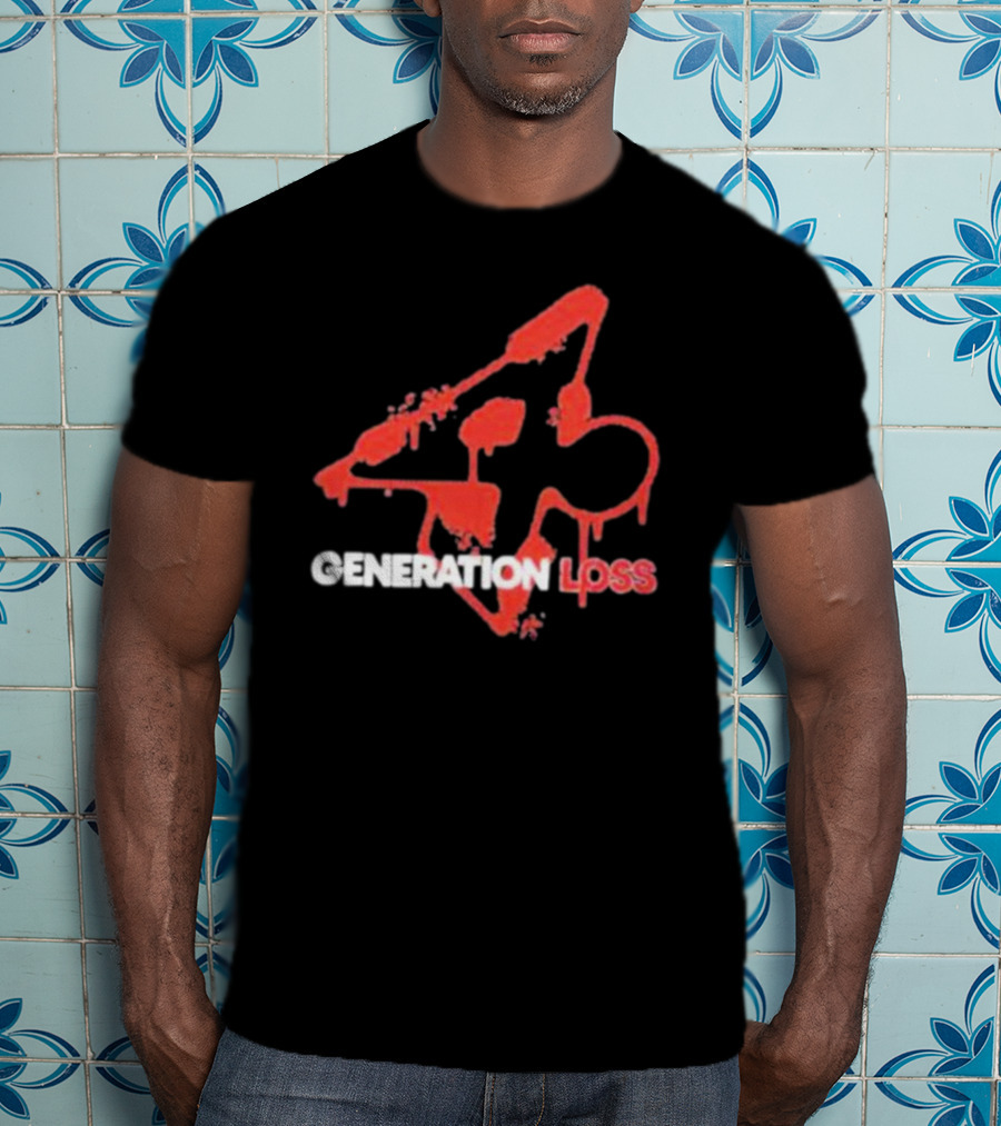 Generation Loss Red Glitch Dripping T-Shirt