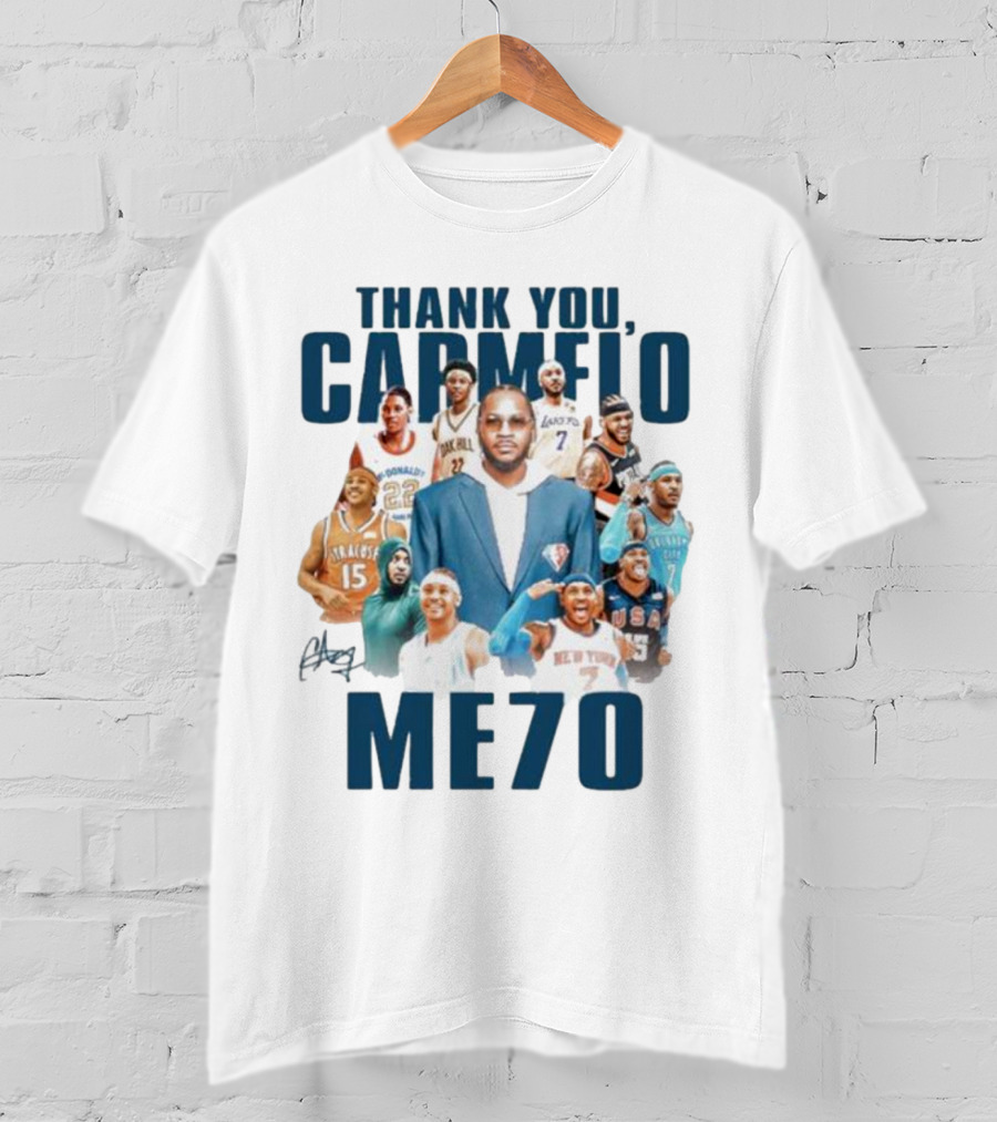 Thank You Carmelo Me70 Signature Basketball Journey T-Shirt