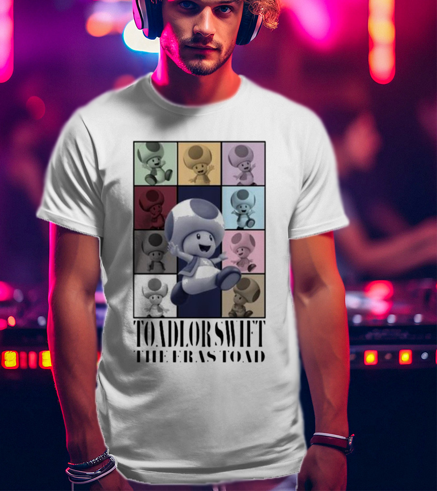 Toadlor Swift The Eras Toad Multicolor Pop Art Toad T-Shirt