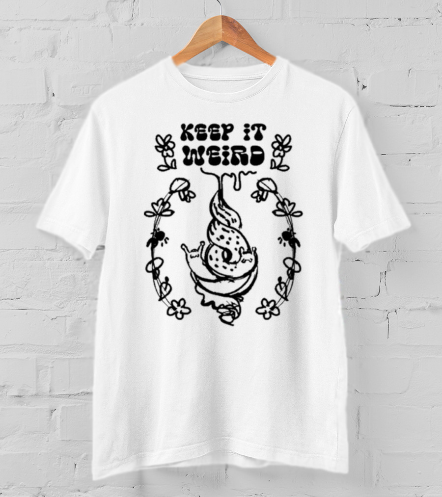 Keep It Weird Quailtea Playful Floral Swirl T-Shirt