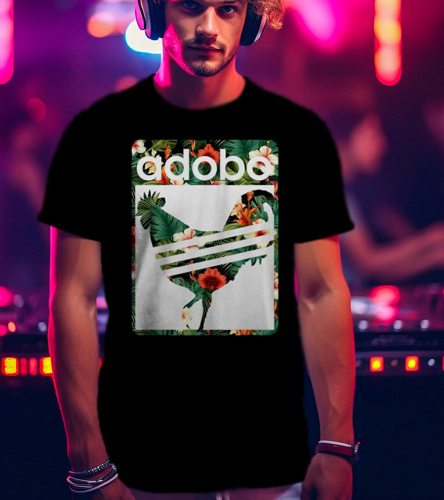 Adobo Floral Chicken T-Shirt