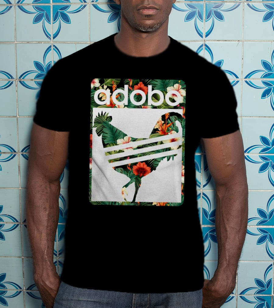 Adobo Floral Chicken T-Shirt