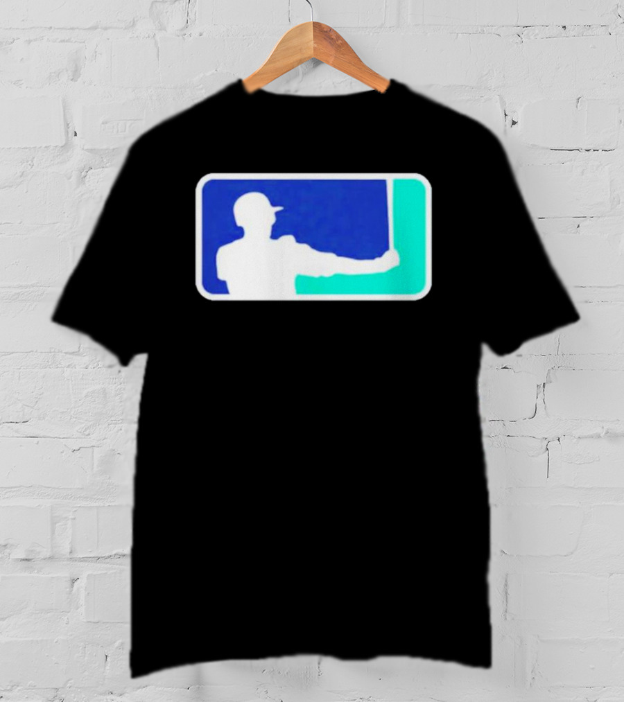 Baseball Ichiro Parody Logo Silhouette Player Swing T-Shirt