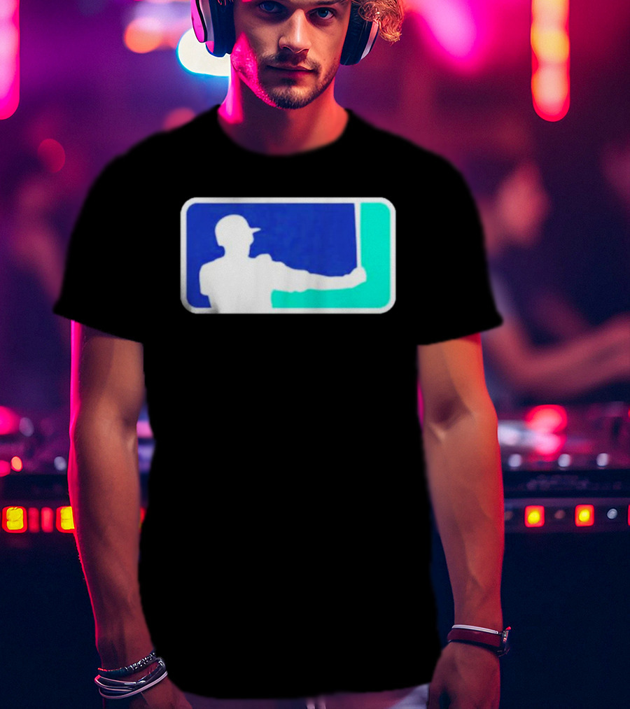Baseball Ichiro Parody Logo Silhouette Player Swing T-Shirt
