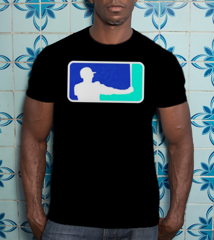 Baseball Ichiro Parody Logo Silhouette Player Swing T-Shirt