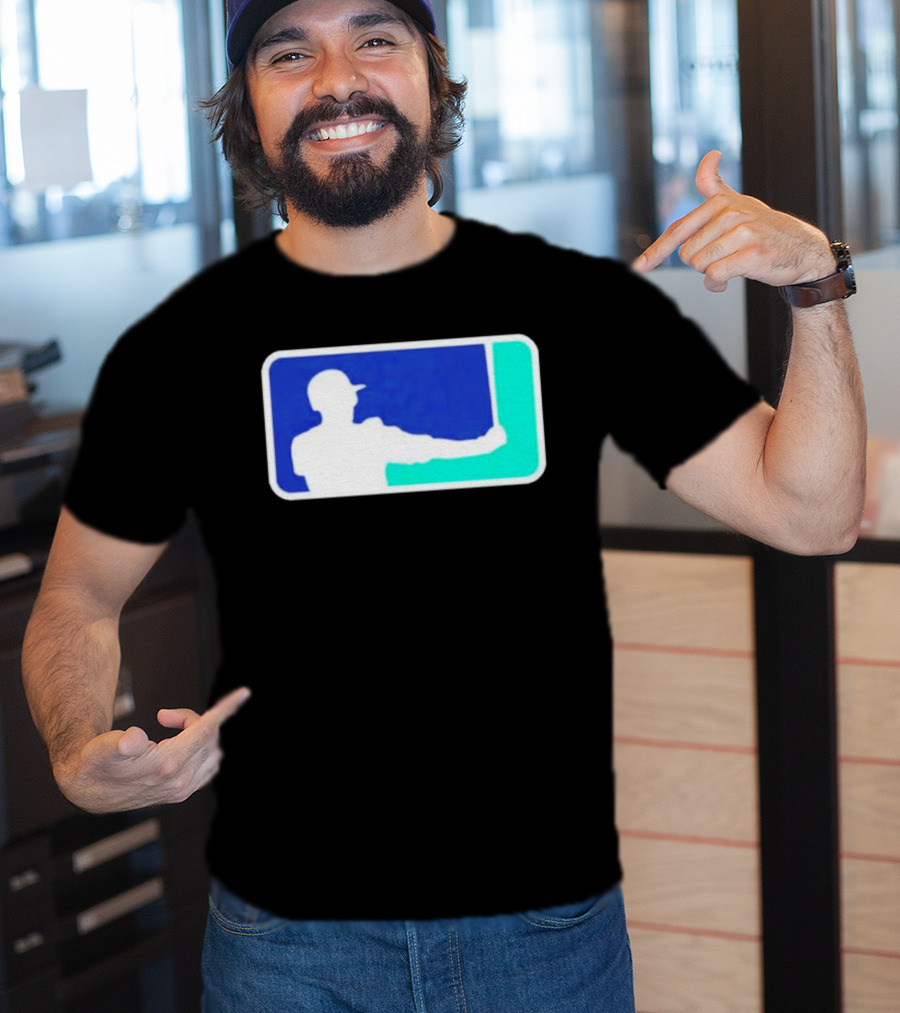 Baseball Ichiro Parody Logo Silhouette Player Swing T-Shirt