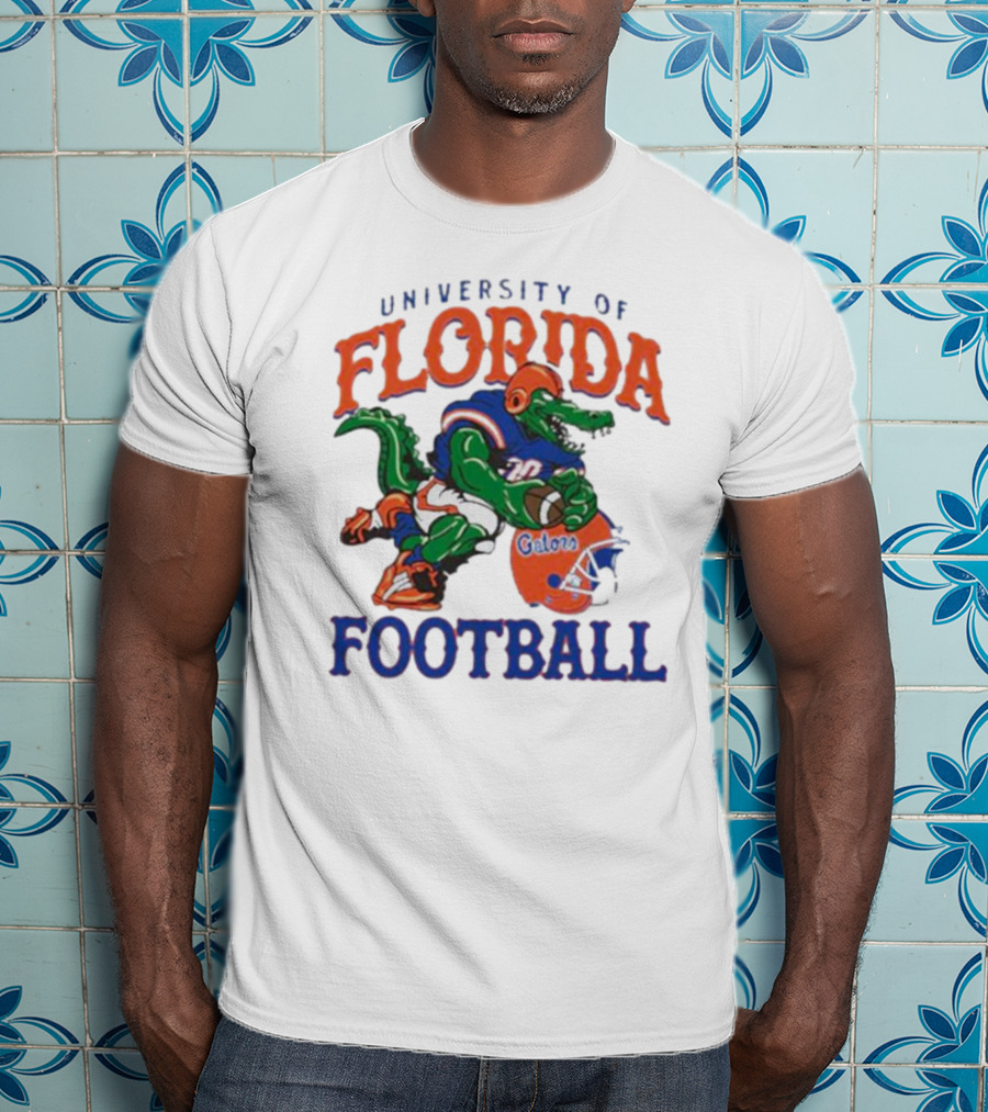 University Of Florida Gators Football Alligator Mascot And Helmet T-Shirt
