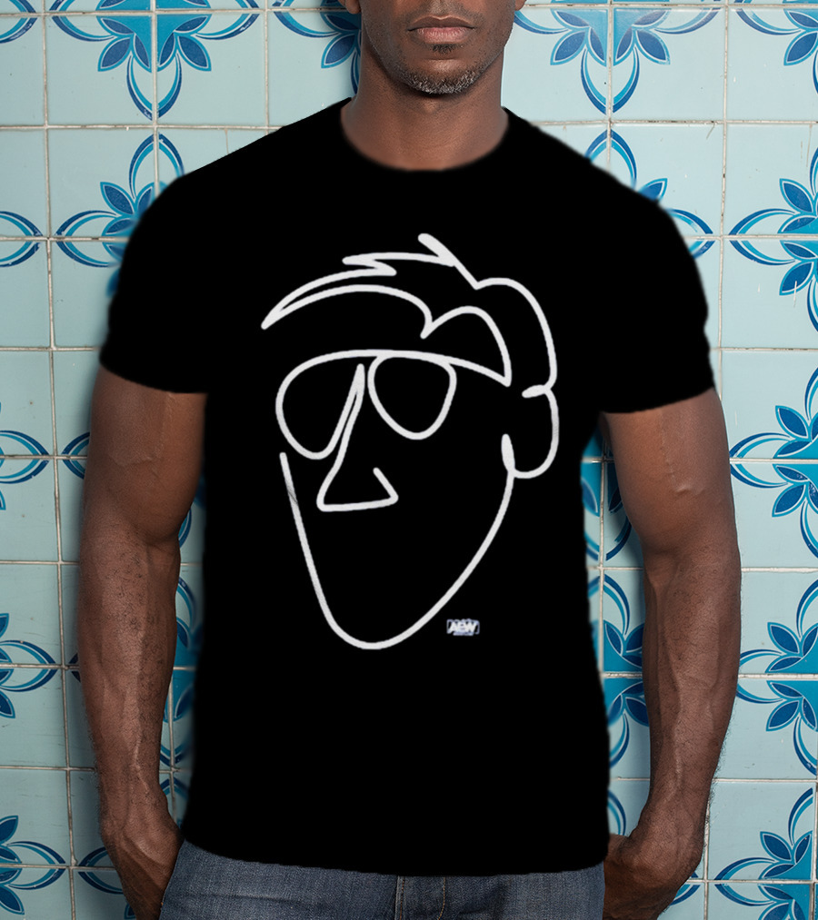 Cassidy One Line Art Abstract Face Glasses T-Shirt