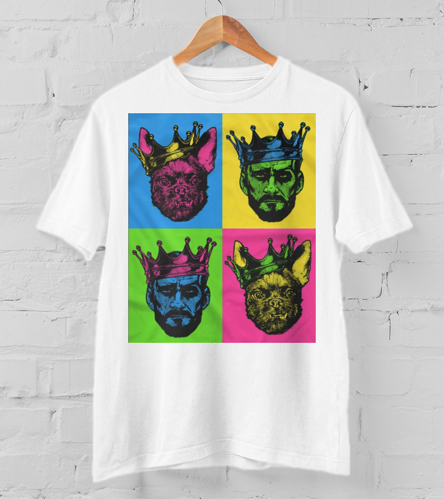 CM Punk King Pop Art Warhol Style Quad Crowned Faces T-Shirt