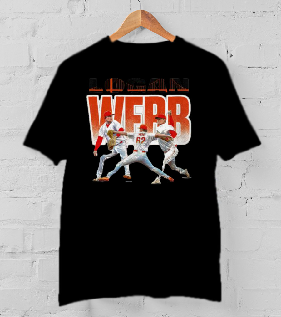 Logan Webb San Francisco Giants Pitching Action T-Shirt