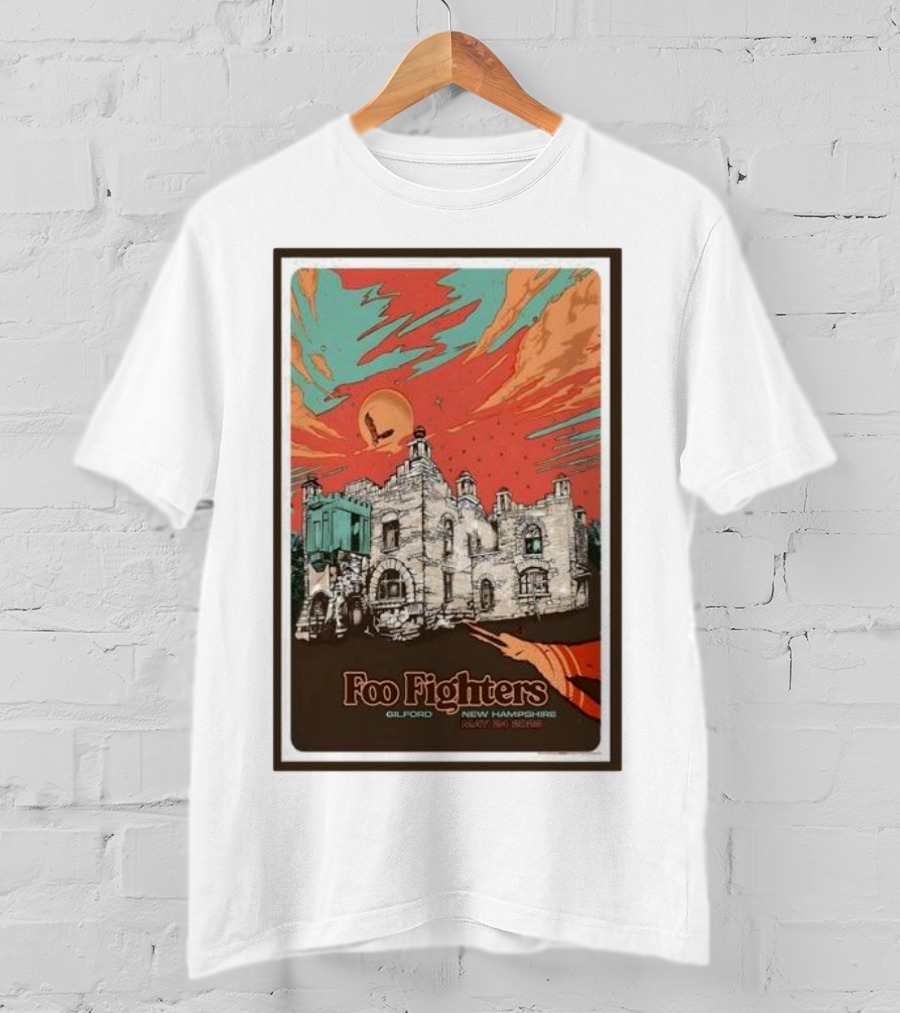 Foo Fighters Gilford New Hampshire May 24 Bank Of New Hampshire Concert T-Shirt